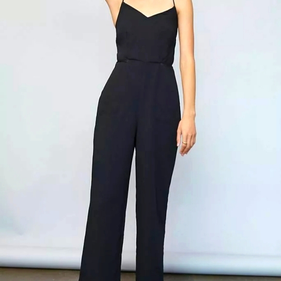 Anthropologie Pants - Anthropologie Black Mauve Magdelena Jumpsuit NWT